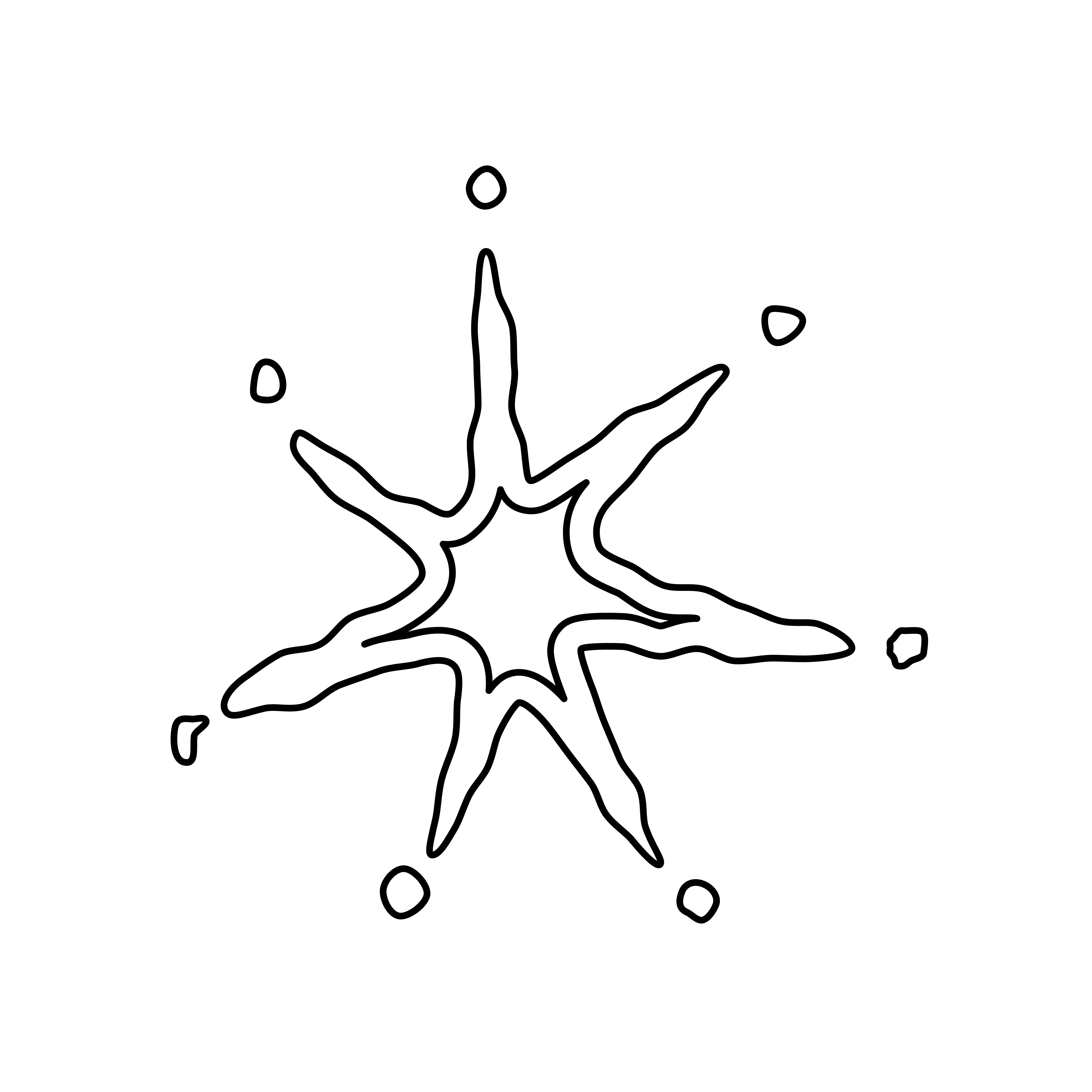 Corner flower top left